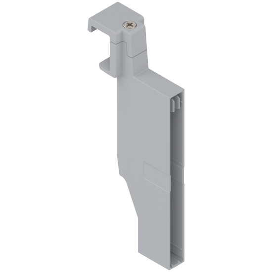 ORGA-LINE Piesă prindere pt separator transversal, pentru TANDEMBOX antaro Extragere cu front înalt, Înălţime C, dreapta, stânga, gri-aluminiu