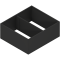 AMBIA-LINE Ramă, pentru LEGRABOX/MERIVOBOX Extragere cu front înalt, Oţel, de la NL=300 mm, Lăţime=242 mm, negru-carbon mat