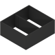 AMBIA-LINE Ramă, pentru LEGRABOX/MERIVOBOX Extragere cu front înalt, Oţel, de la NL=300 mm, Lăţime=242 mm, negru-carbon mat