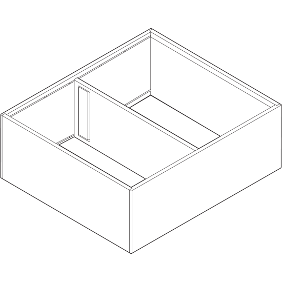 AMBIA-LINE Ramă, pentru LEGRABOX/MERIVOBOX Extragere cu front înalt, Oţel, de la NL=300 mm, Lăţime=242 mm, negru-carbon mat