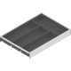AMBIA-LINE Organizator pt tacâmuri, pentru LEGRABOX/MERIVOBOX Sertar, Plastic/oţel, 4 Compartimente pt tacâmuri, NL=450 mm, Lăţime=300 mm, alb-mătase/gri-orion