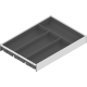 AMBIA-LINE Organizator pt tacâmuri, pentru LEGRABOX/MERIVOBOX Sertar, Plastic/oţel, 4 Compartimente pt tacâmuri, NL=450 mm, Lăţime=300 mm, alb-mătase/gri-orion