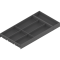 AMBIA-LINE Organizator pt tacâmuri, pentru LEGRABOX/MERIVOBOX Sertar, Plastic/oţel, 7 Compartimente pt tacâmuri, NL=600 mm, Lăţime=300 mm, gri-orion mat