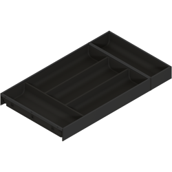 AMBIA-LINE Organizator pt tacâmuri, pentru LEGRABOX/MERIVOBOX Sertar, Plastic/oţel, 5 Compartimente pt tacâmuri, NL=550 mm, Lăţime=300 mm, negru-carbon mat