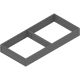 AMBIA-LINE Ramă, pentru LEGRABOX/MERIVOBOX Sertar, Oţel, NL=450 mm, Lăţime=200 mm, gri-orion mat