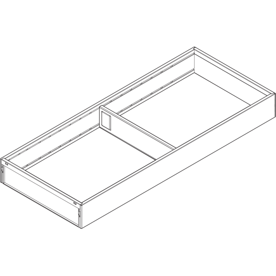 AMBIA-LINE Ramă, pentru LEGRABOX/MERIVOBOX Sertar, Oţel, NL=450 mm, Lăţime=200 mm, gri-orion mat