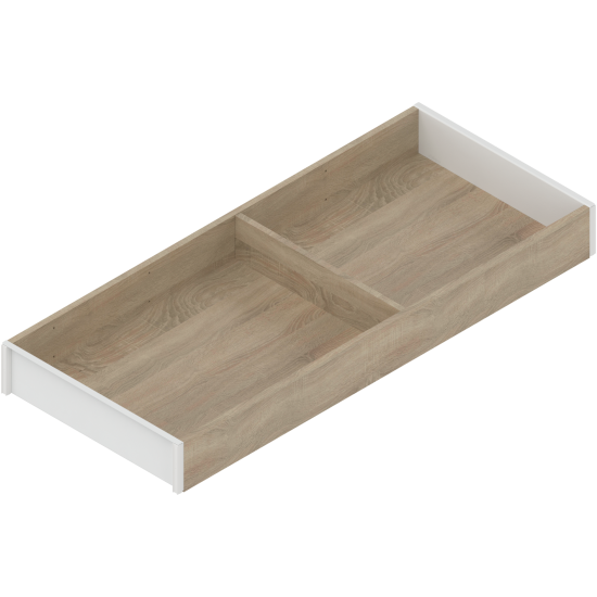 AMBIA-LINE Ramă, pentru LEGRABOX/MERIVOBOX Sertar, Design de lemn, NL=500 mm, Lăţime=200 mm, Stejar Bard./alb-mătase