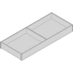 AMBIA-LINE Ramă, pentru LEGRABOX/MERIVOBOX Sertar, Design de lemn, NL=500 mm, Lăţime=200 mm, Stejar Bard./alb-mătase