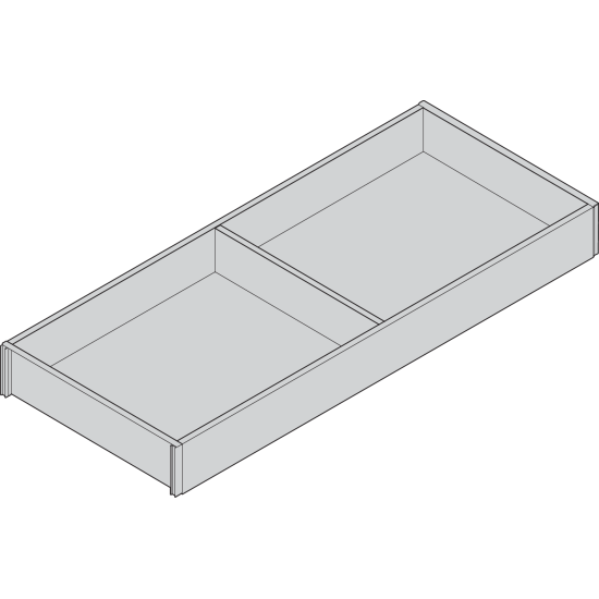 AMBIA-LINE Ramă, pentru LEGRABOX/MERIVOBOX Sertar, Design de lemn, NL=500 mm, Lăţime=200 mm, Stejar Bard./alb-mătase