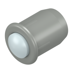 Pastilă amortizare, Ø 8 mm, găurire, Înălţime: 2.5 mm, R9006 gri aluminiu