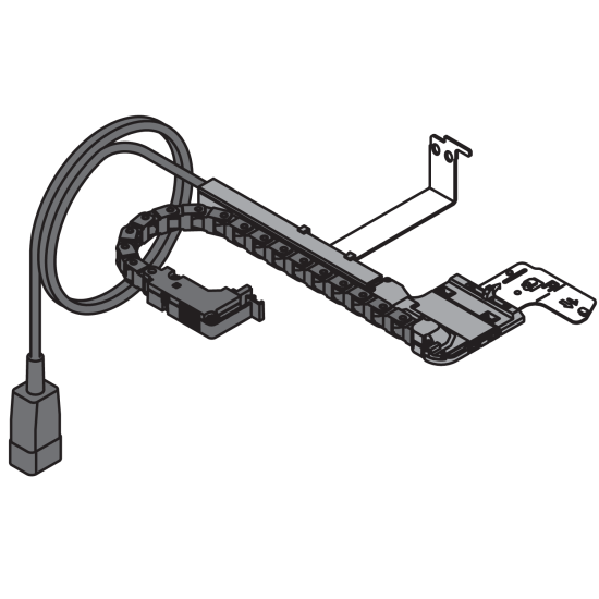 AMPEROS AC Ghidaj pentru cablu, pentru LEGRABOX/MOVENTO, NL=450 mm, negru
