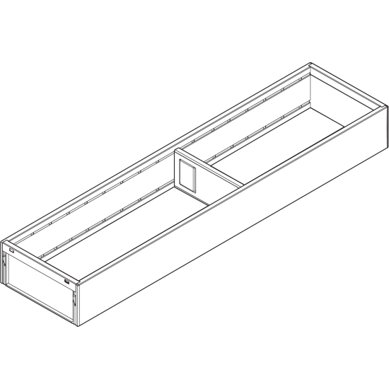 AMBIA-LINE Ramă, pentru LEGRABOX/MERIVOBOX Sertar, Oţel, NL=450 mm, Lăţime=100 mm, gri-orion mat