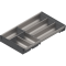 ORGA-LINE Set de casete (cu ocupare parţială), pentru TANDEMBOX Sertar, NL=500 mm, KB=800 mm, Lăţime=280 mm, inox-periat/gri închis