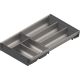ORGA-LINE Set de casete (cu ocupare parţială), pentru TANDEMBOX Sertar, NL=500 mm, KB=800 mm, Lăţime=280 mm, inox-periat/gri închis
