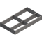 ORGA-LINE Set de compartimentare (cu ocupare parţială), pentru TANDEMBOX Sertar, NL=550 mm, KB=1200 mm, Lăţime=291 mm, inox-periat/gri închis