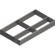ORGA-LINE Set de compartimentare (cu ocupare parţială), pentru TANDEMBOX Sertar, NL=550 mm, KB=1200 mm, Lăţime=291 mm, inox-periat/gri închis