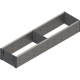 ORGA-LINE Set de compartimentare (cu ocupare parţială), pentru TANDEMBOX Sertar, NL=450 mm, Lăţime=105 mm, inox-periat/gri închis