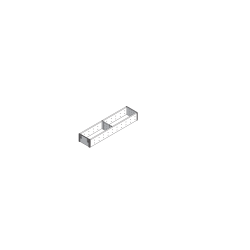 ORGA-LINE Set de compartimentare (cu ocupare parţială), pentru TANDEMBOX Sertar, NL=450 mm, Lăţime=105 mm, inox-periat/gri închis