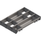 ORGA-LINE Set combinat (cu ocupare parţială), pentru TANDEMBOX Sertar, NL=450 mm, KB=600 mm, Lăţime=297 mm, inox-periat/gri închis