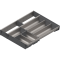 ORGA-LINE Set combinat (cu ocupare parţială), pentru TANDEMBOX Sertar, NL=500 mm, KB=1000 mm, Lăţime=377 mm, inox-periat/gri închis