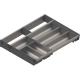 ORGA-LINE Set combinat (cu ocupare parţială), pentru TANDEMBOX Sertar, NL=500 mm, KB=1000 mm, Lăţime=377 mm, inox-periat/gri închis