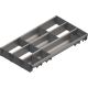 ORGA-LINE Set combinat (cu ocupare parţială), pentru TANDEMBOX Sertar, NL=550 mm, Lăţime=297 mm, inox-periat/gri închis