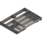 ORGA-LINE Set combinat (cu ocupare parţială), pentru TANDEMBOX Sertar, NL=550 mm, KB=1000 mm, Lăţime=377 mm, inox-periat/gri închis