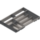 ORGA-LINE Set combinat (cu ocupare parţială), pentru TANDEMBOX Sertar, NL=550 mm, KB=1000 mm, Lăţime=377 mm, inox-periat/gri închis