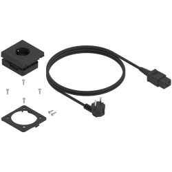 AMPEROS AC Element pentru curent electric, grosime fund: 12–32 mm, Tipul de priză: F, negru mat