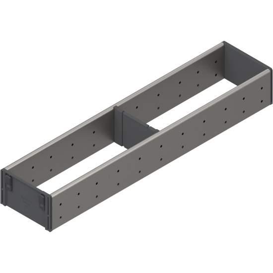 ORGA-LINE Set de compartimentare (cu ocupare parţială), pentru TANDEMBOX Sertar, NL=500 mm, Lăţime=105 mm, inox-periat/gri închis