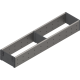 ORGA-LINE Set de compartimentare (cu ocupare parţială), pentru TANDEMBOX Sertar, NL=500 mm, Lăţime=105 mm, inox-periat/gri închis
