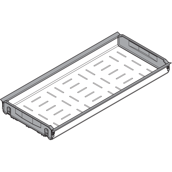 ORGA-LINE Tavă pentru sticle, NL=500 mm, KB=275 mm, inox-şlefuit/gri