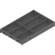 AMBIA-LINE Organizator pt tacâmuri, pentru LEGRABOX/MERIVOBOX Sertar, Plastic/oţel, 6 Compartimente pt tacâmuri, NL=500 mm, Lăţime=300 mm, gri-orion mat