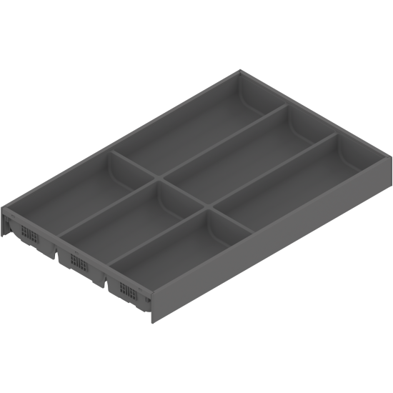 AMBIA-LINE Organizator pt tacâmuri, pentru LEGRABOX/MERIVOBOX Sertar, Plastic/oţel, 6 Compartimente pt tacâmuri, NL=500 mm, Lăţime=300 mm, gri-orion mat