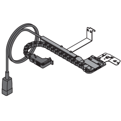 AMPEROS AC Ghidaj pentru cablu, pentru LEGRABOX NL=500 mm / MOVENTO NL=480-520 mm, negru