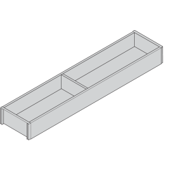 AMBIA-LINE Ramă, pentru LEGRABOX/MERIVOBOX Sertar, Design de lemn, NL=500 mm, Lăţime=100 mm, Stejar Bard./alb-mătase