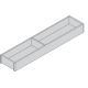 AMBIA-LINE Ramă, pentru LEGRABOX/MERIVOBOX Sertar, Design de lemn, NL=500 mm, Lăţime=100 mm, Stejar Bard./alb-mătase