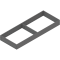 AMBIA-LINE Ramă, pentru LEGRABOX/MERIVOBOX Sertar, Oţel, NL=550 mm, Lăţime=200 mm, gri-orion mat