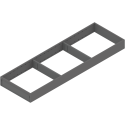 AMBIA-LINE Ramă, pentru LEGRABOX/MERIVOBOX Sertar, Oţel, NL=650 mm, Lăţime=200 mm, gri-orion mat