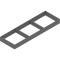 AMBIA-LINE Ramă, pentru LEGRABOX/MERIVOBOX Sertar, Oţel, NL=650 mm, Lăţime=200 mm, gri-orion mat