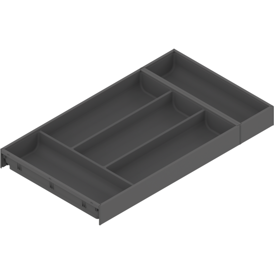 AMBIA-LINE Organizator pt tacâmuri, pentru LEGRABOX/MERIVOBOX Sertar, Plastic/oţel, 5 Compartimente pt tacâmuri, NL=550 mm, Lăţime=300 mm, gri-orion mat