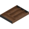 AMBIA-LINE Organizator pt tacâmuri, pentru LEGRABOX/MERIVOBOX Sertar, Design de lemn, 4 Compartimente pt tacâmuri, NL=450 mm, Lăţime=300 mm, Nuc Tenn. / negru-carbon