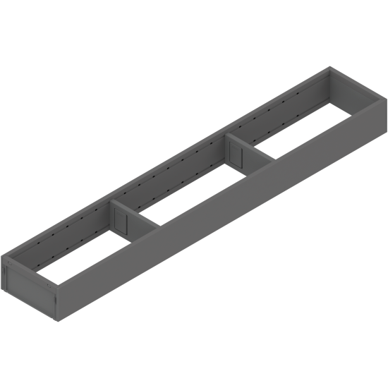 AMBIA-LINE Ramă, pentru LEGRABOX/MERIVOBOX Sertar, Oţel, NL=600 mm, Lăţime=100 mm, gri-orion mat