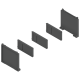 AMBIA-LINE Set pentru sticle, pentru LEGRABOX/MERIVOBOX, gri-orion mat
