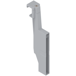 ORGA-LINE Piesă prindere pt separator transversal, pentru TANDEMBOX antaro Extragere cu front înalt, Înălţime D, dreapta, stânga, gri-aluminiu