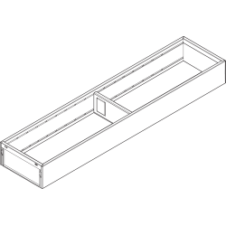 AMBIA-LINE Ramă, pentru LEGRABOX/MERIVOBOX Sertar, Oţel, NL=500 mm, Lăţime=100 mm, negru-carbon mat