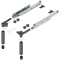 SPACE STEP set, Plastic/oţel, NL=460 mm, gri-orion mat
