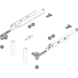 SPACE STEP set, Plastic/oţel, NL=460 mm, gri-orion mat