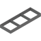 AMBIA-LINE Ramă, pentru LEGRABOX/MERIVOBOX Sertar, Oţel, NL=600 mm, Lăţime=200 mm, gri-orion mat