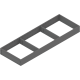 AMBIA-LINE Ramă, pentru LEGRABOX/MERIVOBOX Sertar, Oţel, NL=600 mm, Lăţime=200 mm, gri-orion mat